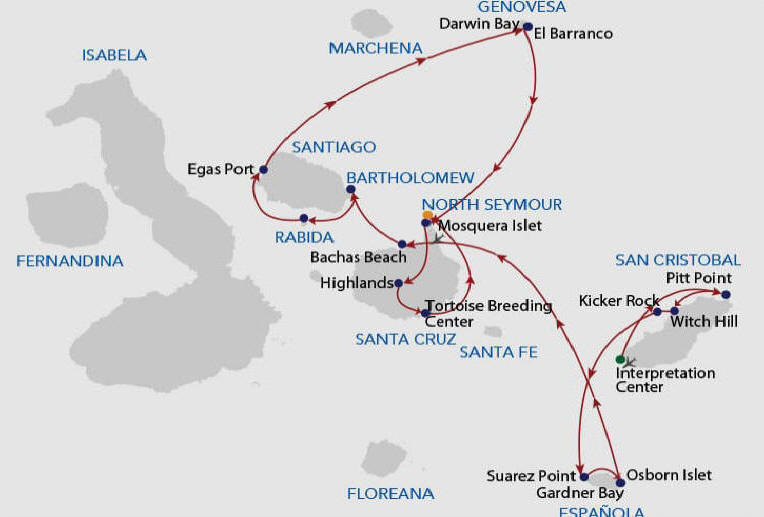 Galapagos HORIZON Trimaran 2023 & 2024 Itineraries